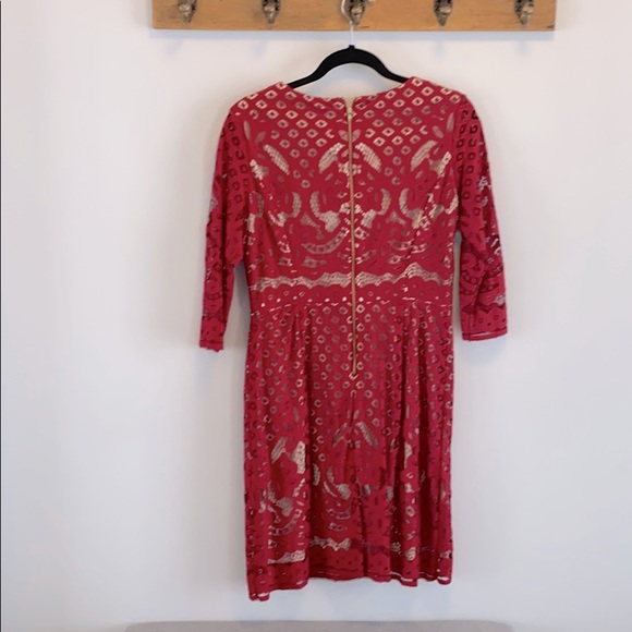 Gabby Skye Red Lace Dress - Picture 2 of 3